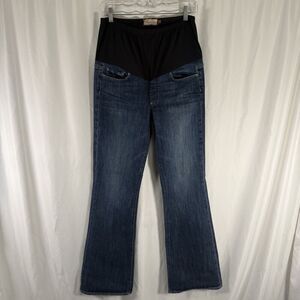 Paige Maternity Jeans Women's 31 Dark Wash Laurel Canyon Bootcut Belly Band